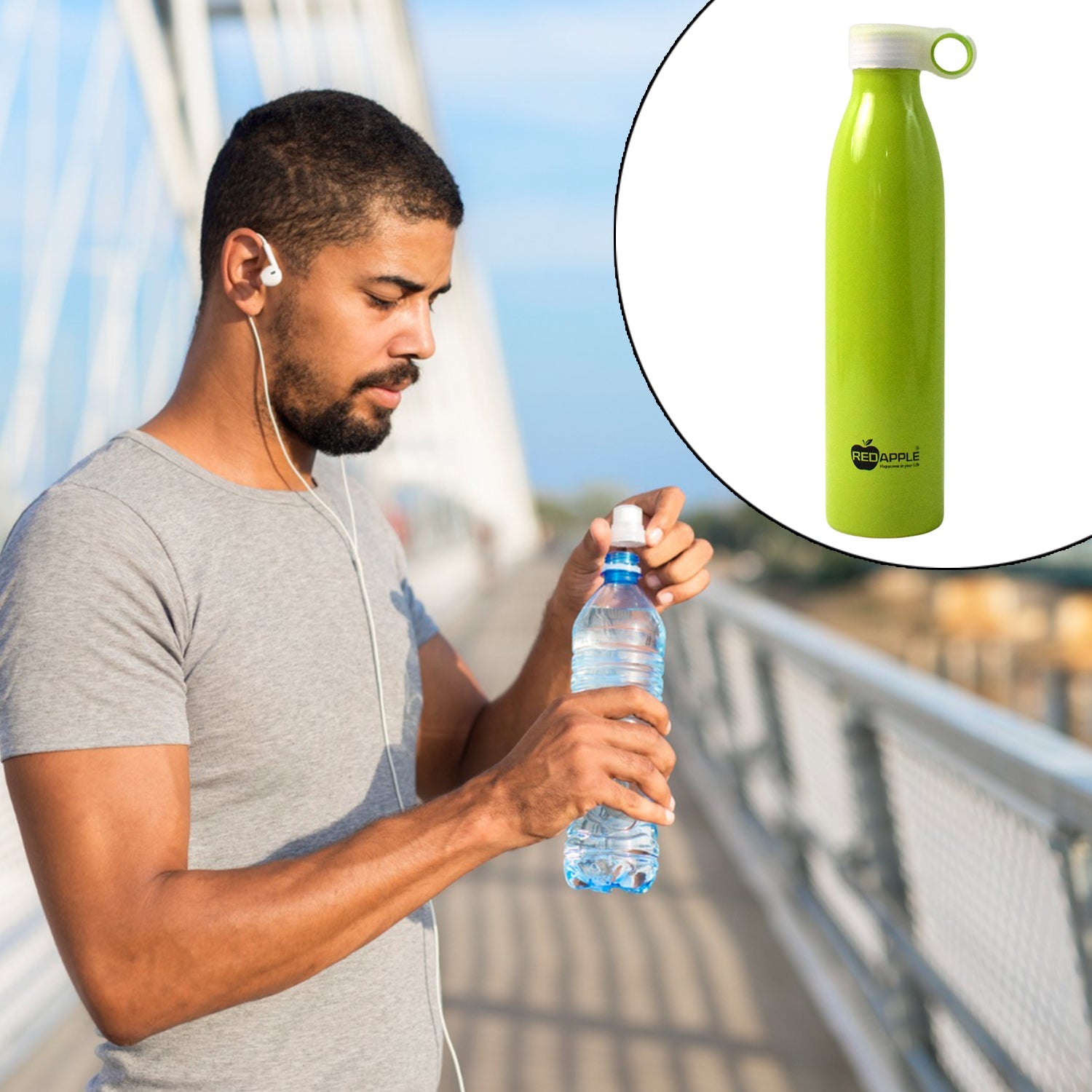 Stainless Steel Water Bottle (1000 ML / 1 Pc) Stainless Steel Water Bottle (1000 ML / 1 Pc)